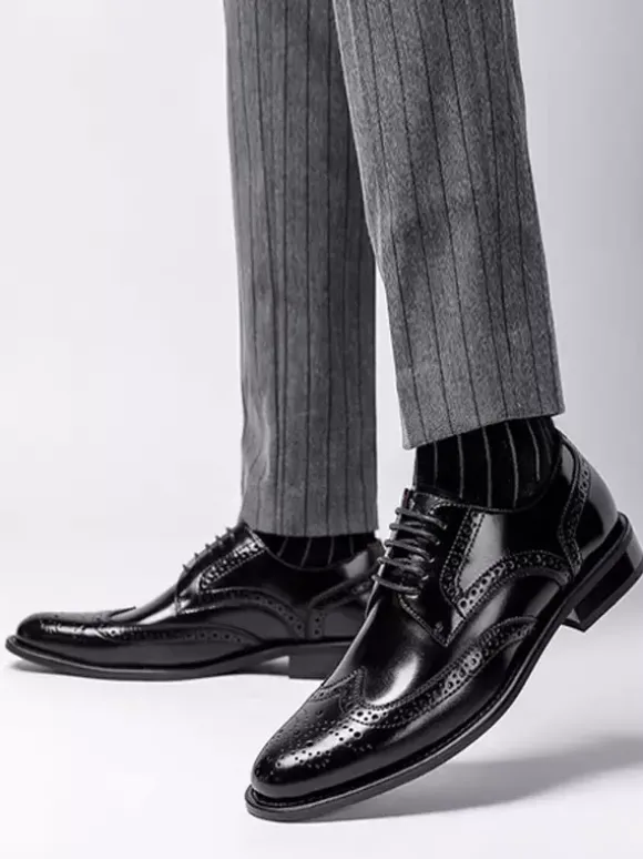 Chaussures habillées pour hommes chaussures Oxford classiques à lacets et bout golf
