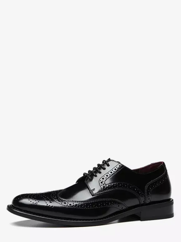 Chaussures habillées pour hommes chaussures Oxford classiques à lacets et bout golf