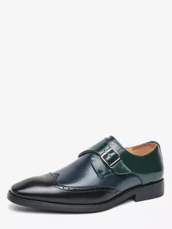 Chaussures habillées pour hommes à boucle et bout rond