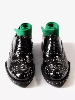 Chaussures habillées pour homme élégantes à bout rond en cuir de vache