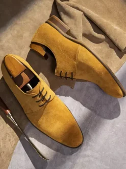 Chaussures habillées pour hommes modernes en cuir à bout rond