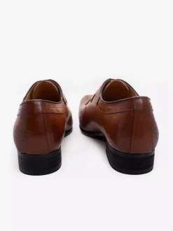 Chaussures habillées pour hommes richelieus à lacets en cuir véritable