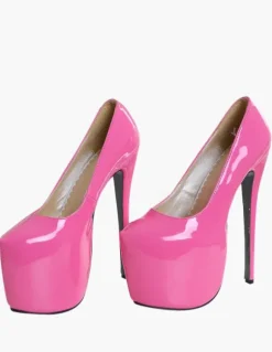 Chaussures sexy femme talon haut plateforme rouge