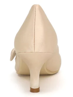 Chaussures vintage mariée talon bas