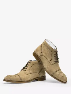 Chaussures Chaussures Homme Bottes de Travail Bottes Homme Cuir Chic Kaki