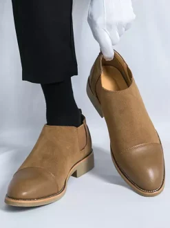 Chaussures Chaussures Homme Bottes de Travail Bottes Homme Cuir PU Classique Noir