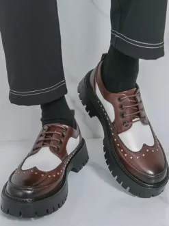Chaussures décontractées pour hommes bout rond à lacets