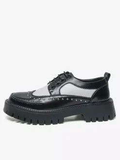 Chaussures décontractées pour hommes bout rond à lacets