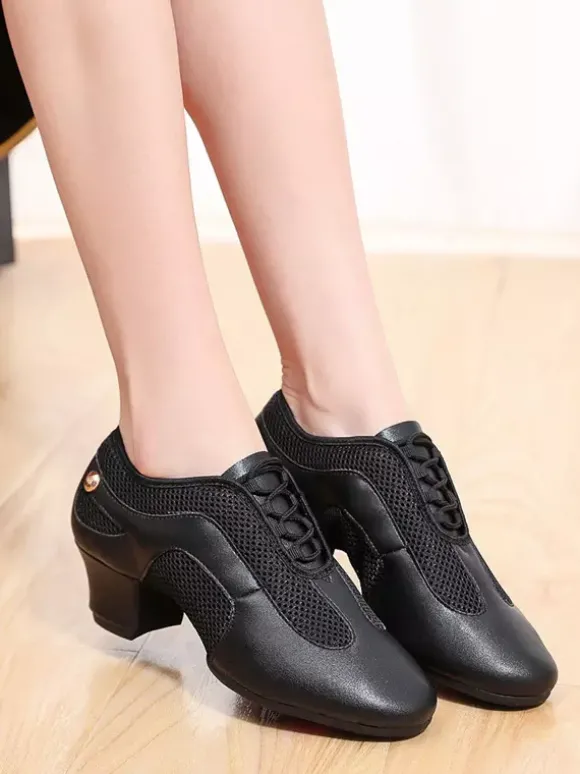 Chaussures de danse de salon pour femmes à talons épais