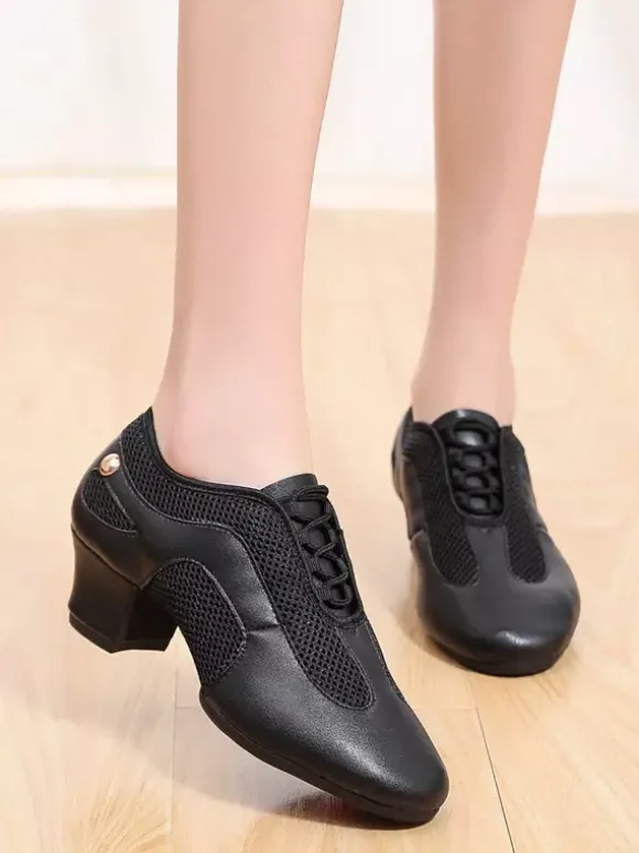 Chaussures de danse de salon pour femmes à talons épais