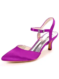 Chaussures de mariage chaussures de soirée satin bout pointu chaton talon chaussures de mariée