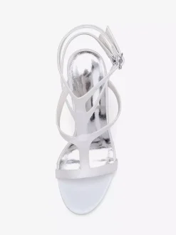 Chaussures de mariage en satin à bout ouvert et à talons hauts pour demoiselles d'honneur