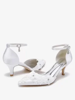Chaussures de mariage Escarpins de mariée Satin Bout pointu