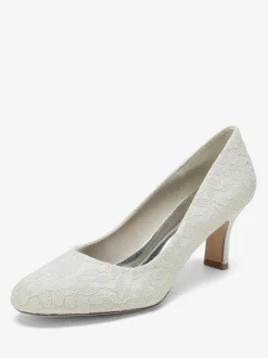 Chaussures de mariage Escarpins de mariée Dentelle Bout rond Brodé