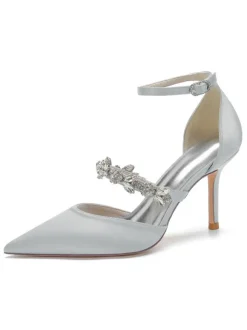 Chaussures de Mariage Femme à Talons Hauts avec Bout Pointu Unicolore