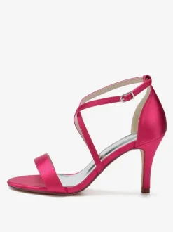 Chaussures de Mariages Femme à Talons Hauts avec Bout Ouvert Unicolore