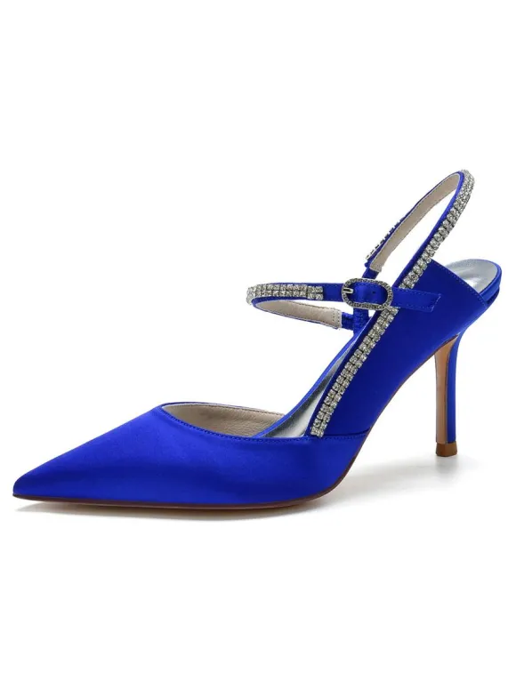 Chaussures de Mariage à Talons Hauts Femme avec Bout Pointu Unicolore