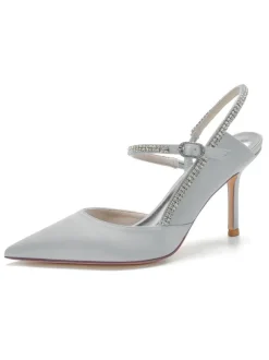 Chaussures de Mariage à Talons Hauts Femme avec Bout Pointu Unicolore