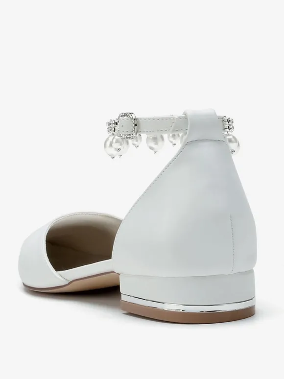 Chaussures de mariée Appartements de mariée en cuir PU Bout pointu