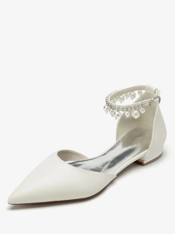Chaussures de mariée Appartements de mariée en cuir PU Bout pointu