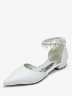 Chaussures de mariée Appartements de mariée en cuir PU Bout pointu