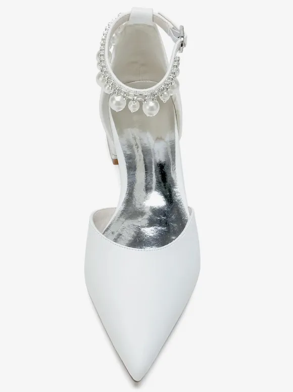 Chaussures de mariée Appartements de mariée en cuir PU Bout pointu