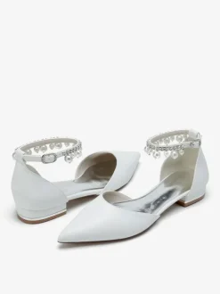 Chaussures de mariée Appartements de mariée en cuir PU Bout pointu