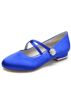 Chaussures de Mariée Femme avec Bout Rond Unicolore