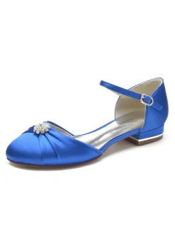 Chaussures de Mariée Femme avec Bout Rond Unicolore