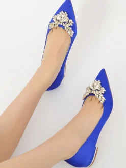 Chaussures de Mariée Femme à Plate avec Bout Pointu Unicolore