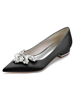Chaussures de Mariée Femme à Plate avec Bout Pointu Unicolore