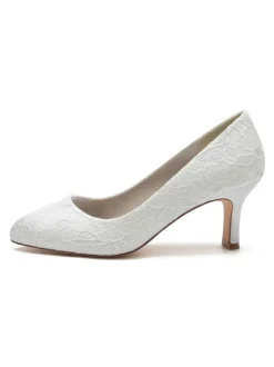 Chaussures de Mariées Femme avec Bout Rond en Cuir Synthétique avec Bout Rond Unicolore
