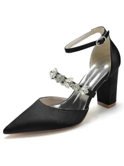 Chaussures de Mariées Femme à Talons Hauts avec Bout Pointu Unicolore