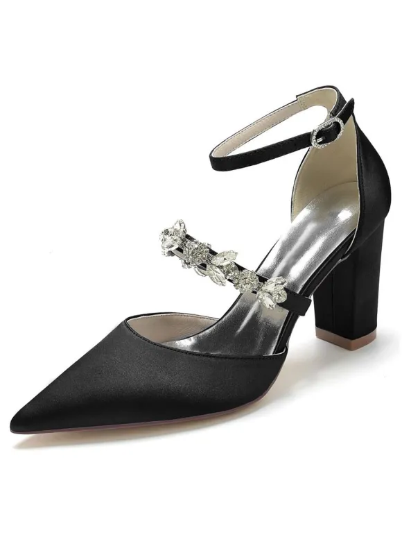Chaussures de Mariées Femme à Talons Hauts avec Bout Pointu Unicolore