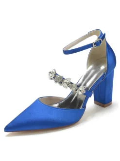 Chaussures de Mariées Femme à Talons Hauts avec Bout Pointu Unicolore