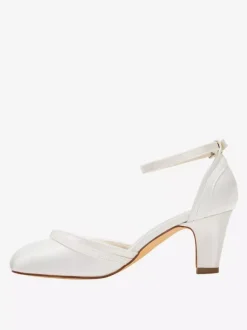 Chaussures de mariée talon carré boucle réglable