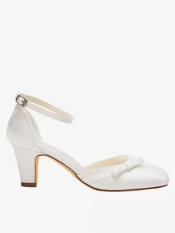 Chaussures de mariée talon carré boucle réglable