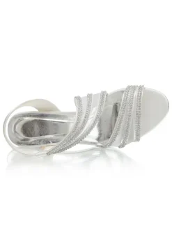 Chaussures De Mariée Transparentes Sandales De Mariage Bride Strass