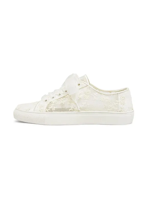 Chaussures De Mariée Transparentes Baskets Plates En Soie Et En Satin Bout Rond