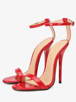 Chaussures de soirée noir talon haut boucle réglable chaussures femme chaussures cérémonie sandales sexy