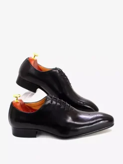 Chaussures habillées pour homme en cuir de vachette à bout rond de qualité