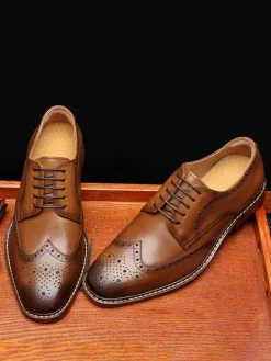 Chaussures habillées pour hommes Chaussures de mariage de bal en cuir PU à bout carré de qualité