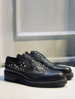 Chaussures habillées pour hommes fantastiques à bout rond en cuir de vache