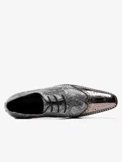 Chaussures habillées pour homme en cuir PU de qualité à bout pointu et sangle réglable