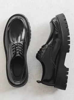 Chaussures habillées pour hommes chaussures derbies basses à lacets et plateforme antidérapantes