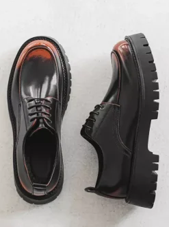 Chaussures habillées pour hommes chaussures derbies basses à lacets et plateforme antidérapantes