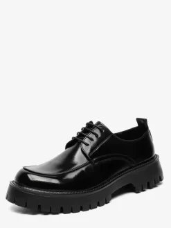 Chaussures habillées pour hommes chaussures derbies basses à lacets et plateforme antidérapantes
