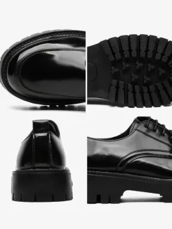 Chaussures habillées pour hommes chaussures derbies basses à lacets et plateforme antidérapantes