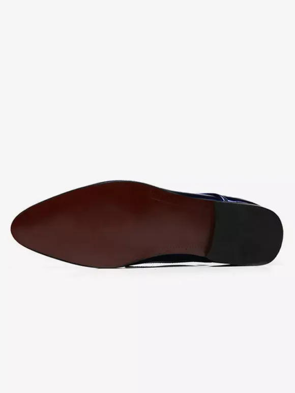 Chaussures habillées pour hommes chaussures derby à lacets en cuir verni semelle à talon carré chaussures basses formelles
