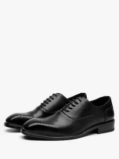 Chaussures habillées pour hommes fantastiques à bout rond avec sangle réglable en cuir PU